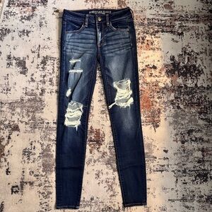 American Eagle Outfitters Women's Distressed Jeggings - 2 Regular